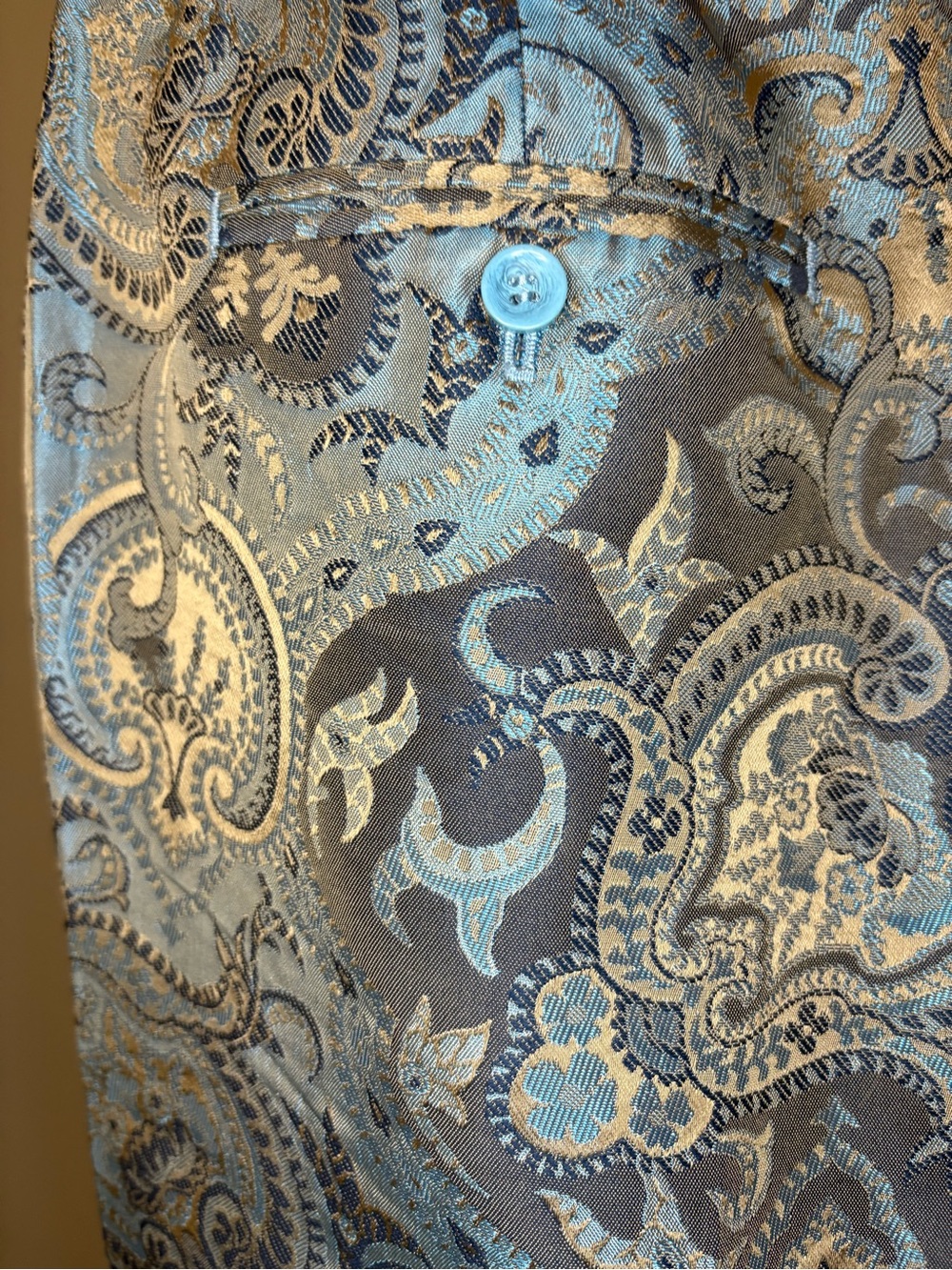Vintage Express Design Studio "Editor" Metallic Paisley Flare Pants - Picture 5 of 8